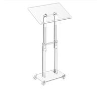 GMBAYUE Pupitre de Conférence Acrylique Transparent, Podium Professionnel élégant, Pupitres Portables Modernes, Pupitre D'église pour Conférence, Discours, Mariages, Salle de Classe