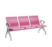 GMBAYUE Salle D'attente Banc avec Accoudoirs, Banc de Réception de Hall de Conférence, Sièges Visiteurs for Clinique, Aéroport, Hôpital, Salon de Coiffure, Banque(Pink,183cm/72in)