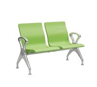 GMBAYUE Salle D'attente Banc avec Accoudoirs, Banc de Réception de Hall de Conférence, Sièges Visiteurs for Clinique, Aéroport, Hôpital, Salon de Coiffure, Banque(Green,124cm/49in)