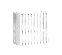 GMBAYUE Support de Fleur de Climatisation en Bois Massif, Stores a Coque de Climatisation, Grille Anti-Corrosion, Cadre Extérieur de Climatiseur en Bois Massif (Color : Bianco, Size : L)