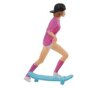 GMBYLBY 1/64 Résines À Échelle Miniature Sculpture De Skateur pour Projets D'artisanat Et Train Décoration Scène Ferroviaire