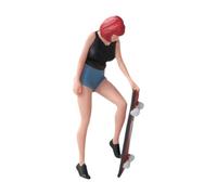 GMBYLBY 1/64 Résines À Échelle Miniature Sculpture De Skateur pour Projets D'artisanat Et Train Décoration Scène Ferroviaire