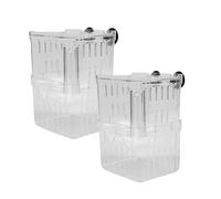 GMBYLBY 2pcs Protective Double-Couche Fish Tanks Tanks Clear Breeding Container Boîte pour Le Bureau À Domicile Aquarium Utilisez Un Incubateur De Crevettes Aquarium