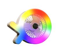 GMBYLBY 3 Ventilateurs de Refroidissement réglables offrant 5 Modes de Couleur et Une Conception à Faible Bruit pour Une Salle d ' étude intérieure et extérieure, Ventilateur Silencieux
