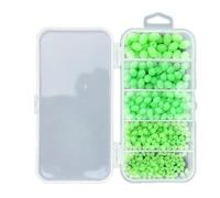GMBYLBY 375 pièces/Ensemble matériel de pêche Flottant Outil Perles de pêche Oeufs Verts Lueur leurres de mer Lueur dans Les Perles Sombres
