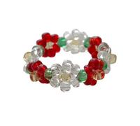 GMBYLBY Anneaux colorés en perles élastiques réglables pour un ajustement personnalisé et tendance