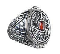 GMBYLBY Anneaux ouverts Gawu Box avec compartiment secret, taille réglable, anneaux d'ouverture en alliage, accessoire de mode pour tenues tendance, Comme sur l'image