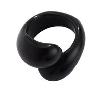 GMBYLBY Bagues tendance en acrylique à double goutte, bijoux géométriques irréguliers pour fêtes, rendez-vous et tenues quotidiennes, M, Métal, Aucune pierre précieuse