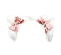 GMBYLBY Barrettes à cheveux avec nœud papillon et oreilles de chat pour bal masqué, cosplay, costume de soubrette pour femme et fille