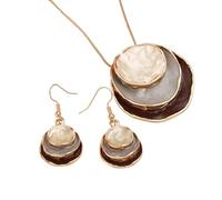 GMBYLBY Bijoux De Fleurs Ensemble D'étudiant Fashion Round Perles Pendre Adapté À L'élégance Et À La Sophistication Quotidienne Des Bijoux De Fleurs