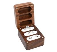 GMBYLBY Bois de noyer sophistiqué Bijoux élégants Accessoires de mariée Vitrine Présentoir Cadeaux de mariage