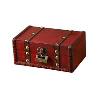 GMBYLBY Boîte de rangement en bois avec serrure de sécurité, style ancien, boîte décorative pour documents, bijoux, souvenirs, boîte de rangement verrouillable vintage