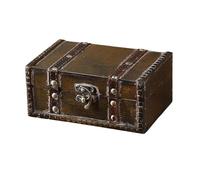 GMBYLBY Boîte de rangement en bois avec serrure de sécurité, style ancien, boîte décorative pour documents, bijoux, souvenirs, boîte de rangement verrouillable vintage