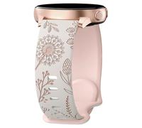 GMBYLBY Bracelet de montre créatif en silicone motif pissenlits pour montre intelligente 20 mm de largeur Bracelet de sport pour femme, M, Silicone, Pas de gemme