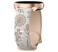 GMBYLBY Bracelet de montre créatif en silicone motif pissenlits pour montre intelligente 20 mm de largeur Bracelet de sport pour femme, M, Silicone, Pas de gemme