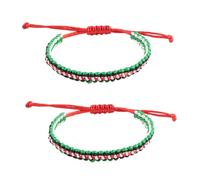 GMBYLBY Bracelet fait à la main avec drapeau palestinien - Corde réglable - Bijoux - Motif drapeau de la Palestine - Bracelet accessoire unique