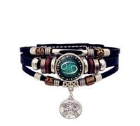 GMBYLBY Bracelet signe du zodiaque lumineux, 12 motifs constellations, cuir synthétique léger, réglable, pour les amateurs d'astronomie, accessoires de signe du zodiaque lumineux, taille unique, comme