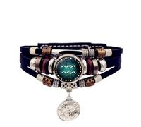 GMBYLBY Bracelet signe du zodiaque lumineux, 12 motifs constellations, cuir synthétique léger, réglable, pour les amateurs d'astronomie, accessoires de signe du zodiaque lumineux, taille unique, comme