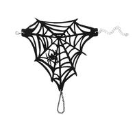 GMBYLBY Bracelets gothiques en toile d ' araignée avec anneaux, Punk, gants en toile d ' araignée, bijoux de Costume de Cosplay d ' halloween, harnais à main