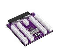GMBYLBY Carte adaptateur d'alimentation 17 ports PCIE 6 broches Affichage LED Module d'alimentation Serveurs Carte Adaptateur pour GPU Miner Miner