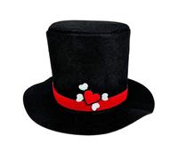 GMBYLBY Chapeau tendance imprimé cœurs parfait pour la Saint-Valentin, les femmes et les hommes, accessoires photo amusants, anniversaire de mariage