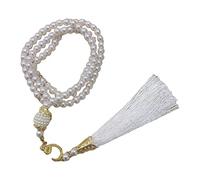 GMBYLBY Chapelet Mohammed Tasbih de 6 mm, Perles de prière Turques, 99 Perles, breloque Misbaha, de méditation, Collier de Perles de prière pour Hommes et Femmes