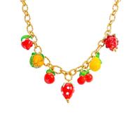 GMBYLBY Collier avec pendentif fruit en verre fait à la main offrant une touche artistique et naturelle inspirant l'élégance de tout, M, Acier inoxydable, Pas de gemme