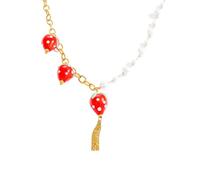 GMBYLBY Collier avec pendentif fruit en verre fait à la main offrant une touche artistique et naturelle inspirant l'élégance de tout, M, Acier inoxydable, Pas de gemme