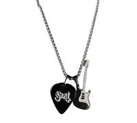 GMBYLBY Collier avec pendentif médiator de guitare robuste en acier inoxydable - Accessoire de bijoux pour les fans de punk rock et de mode