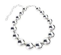 GMBYLBY Collier de chaîne de grosses perles à la mode, chaînes ras du cou réglables, accessoire de chaîne de clavicule, collier de perles d ' inspiration Vintage, collier tendance