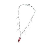 GMBYLBY Collier pendentif crucifix gothique vintage unique avec accents d ' épines, chaîne en alliage, accessoire de clavicule pour femmes et hommes Gothic Meet Pendant Necklace