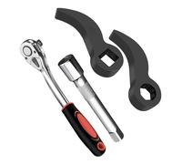 GMBYLBY Combinaisons d'outils de réparation de voiture durables, 4 adaptateurs de levier, 2 têtes, clé à cliquet et rallonge résistante à la rouille, adaptateur de levier Mo durable