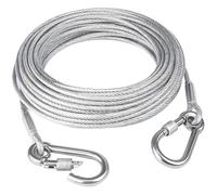 GMBYLBY Corde à Linge portative Coupe-Vent, Corde à Linge en Acier Enduit de Plastique, Corde à vêtements en Acier Inoxydable pour l ' extérieur, câble Robuste, Corde à Linge
