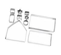 GMBYLBY Coupe-dessert, maisons de Noël, biscuits, moules à biscuits pressables, outil de cuisson en acier inoxydable, moule d'amour en acier inoxydable, outil de cuisson facile à nettoyer