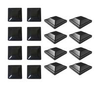 GMBYLBY Couvercles supérieurs imperméables robustes pour clôtures de jardin Capuchons de poteaux pratiques en plastique noir pour jardiniers et architectes en plein air