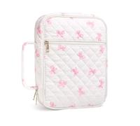 GMBYLBY Couverture de livre en coton compacte avec fermeture éclair - Rangement résistant à l'eau pour articles religieux - Étude à la maison et organisation portable - Porte-documents en coton