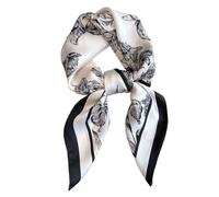 GMBYLBY Écharpe élégante en soie synthétique pour femme - 69,1 cm - Col carré - Bandana doux pour le printemps et l'automne