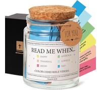 GMBYLBY Écriture Prayer Container pour Les Bénédictions Personnelles Versets Bibliques Bandes De Papier dans Un Pot Verre Chrétien Décors Cérémonie Religieuse Jar