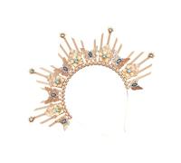 GMBYLBY Élégant Bandeau Couronne Inspiré Gothique Bandeau Unique avec Couronnes Papillon Pendentif Raffiné pour les Soirées à thème