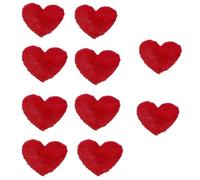 GMBYLBY Ensemble 10 Applications En Forme Coeur Accessoires En Peluche Pour L'artisanat Tissu À Fourrure Doux Pour Fabrication Jouets Décorations Accessoires Pincement Cheveux