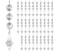 GMBYLBY Ensemble d ' Ornements en Forme de Larme de Flocon de Neige de bâtons de Glace de Noël en Acrylique Transparent, décorations d ' Arbre Portables de 30 pièces pour Les Vacances