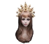 GMBYLBY Ensemble de cerceaux de cheveux en forme de couronne fait à la main, mignon de cheveux de noël, Halloween, Costume de fête du nouvel an, bandeau pour adulte, serre-tête de couronne sacrée,
