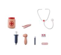 GMBYLBY Ensemble de Jeu de Simulation de Docteur réaliste avec stéthoscope Fonctionnel et 8 Outils médicaux pour, Jeu de rôle éducatif, Jouet de Docteur, poupées agissant