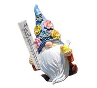 GMBYLBY Figurine extérieure Artistique actionnée par Le Soleil avec pluviomètre utile et éclairage LED Lumineux pour l ’ Embellissement extérieur Nain Peint à la Main