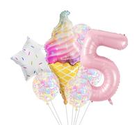 GMBYLBY Grands ballons en aluminium en forme d'étoile glacée, décorations de fête d'anniversaire, grands ballons en aluminium