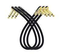 GMBYLBY Guitar Effect Pedal Cable 15/20/30cm 1/4 Plug Right Angles Patches Musical Instrument Patches Cord Noiseless Guitar Effects Pedal Cable