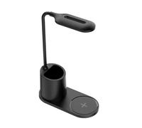 GMBYLBY Lampe de Bureau à Chargeur Rapide 15 W avec Commande, Organisateur de Cou Flexible, Base ABS LED, Lampe de Bureau pour Accessoires de téléphone, Commande, Lampe LED à intensité
