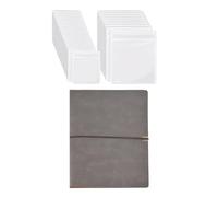 GMBYLBY Liant transparent pour bijoux - 17 x 23 cm - Livre de stockage de billets avec pages en PVC transparent - Anti-poussière - Pour boucles d'oreilles et colliers