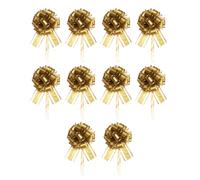 GMBYLBY Lot de 10 boules de fleurs pour mariée - Résistantes aux intempéries - Facile à installer - Décoration pour cérémonie et vacances - Décoration de mariage, or, taille unique