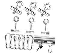 GMBYLBY Lot de 12 butées de fixation pour auvent de caravane en acier inoxydable - Butées de fixation pour tente de camping - Accessoires légers - Crochets de rail